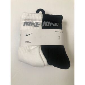 Nike Boys Cushioned Crew Socks 6 Pack (Grey/White/Black) size 10C- 3Y